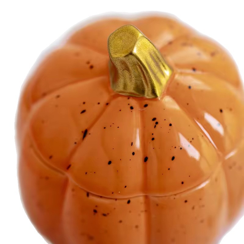 Halloween calabaza en forma de cerámica taza de fresa de inciampura creativa recipiente de fresa de inciampura decoración de regalo de día