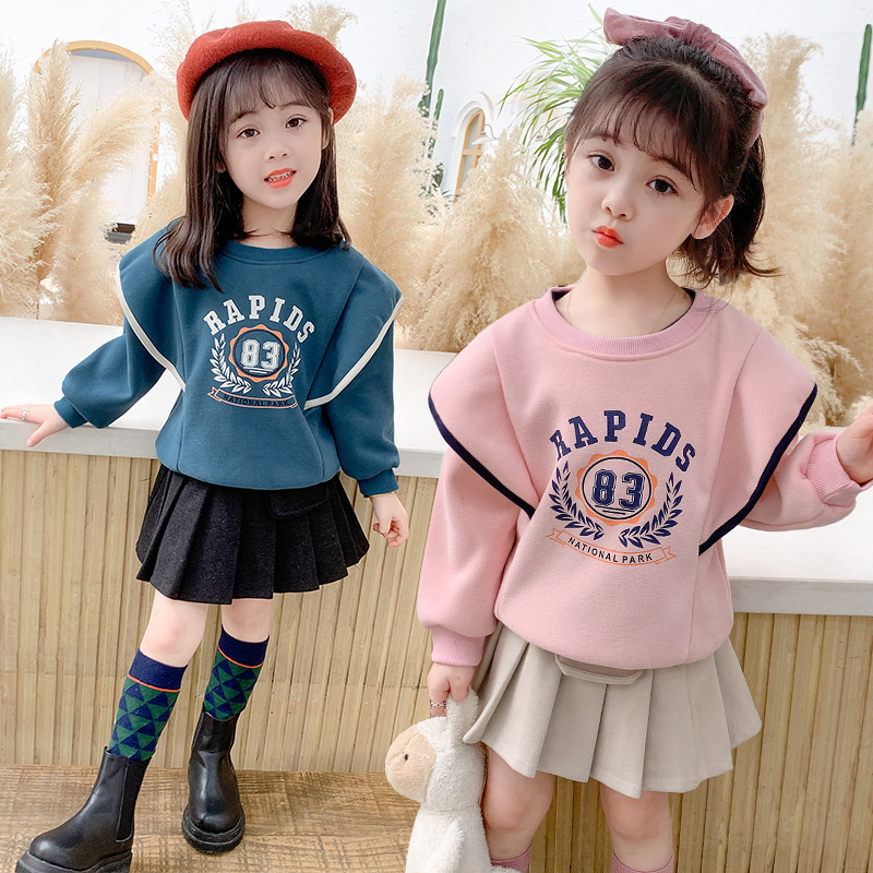 Children's clothing 2020 new pattern Autumn and winter Plush Sweater Fashionable Western style Large girl Playful leisure time Korean Edition jacket