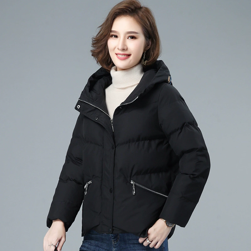 Hoody, down jacket, plus size, for middle age, 2022 collection
