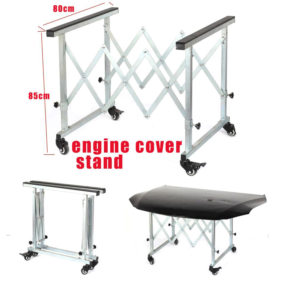 汽车凹陷修复 喷漆引擎盖大支架 易收纳带锁紧轮移动式车门摆放架