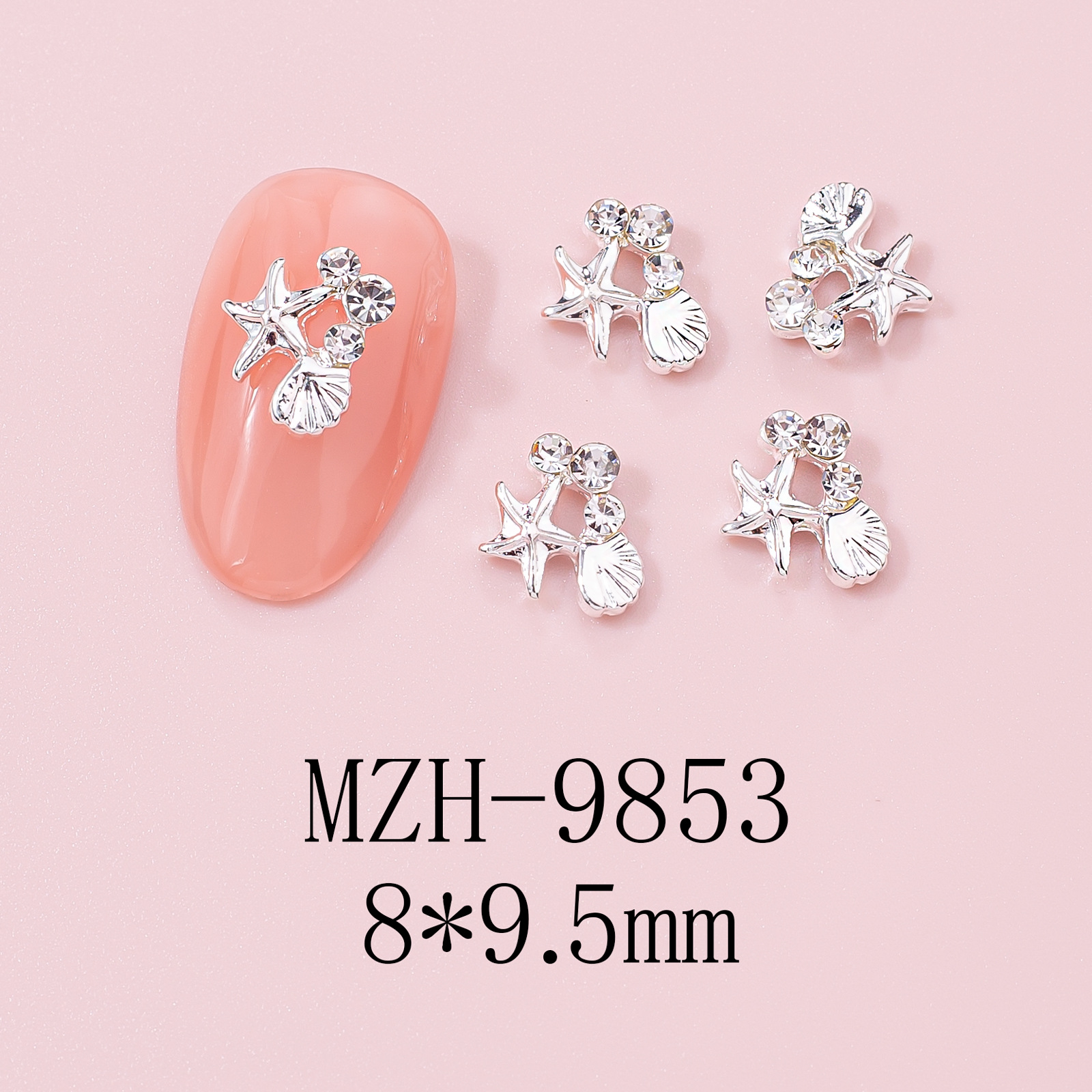 5g Weight Nail Decoration Accessories Nail Supplies 10 PCS/Package Quantity Alloy Material Star Pattern Cute Style Cute Star Alloy Nail Decoration Accessories 10 PCS/Package 3