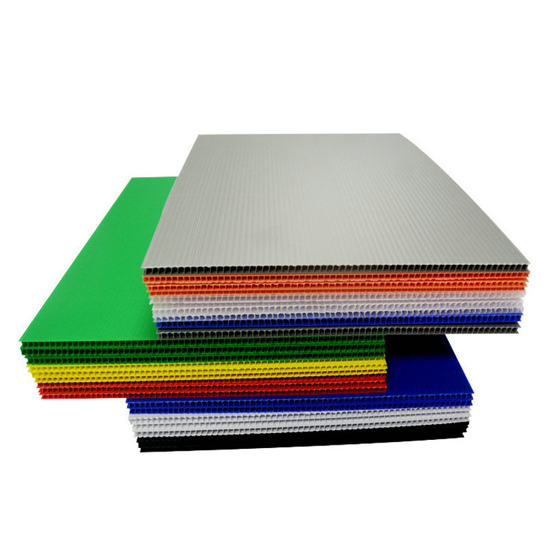 彩色塑料中空板PP万通板塑胶瓦楞板空心钙塑板厚度多种规格
