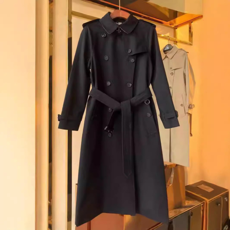 Autumn 24 New Gabardine Casual Women's Windbreaker Women's Waist Slimming Fashion Elegant British Style Women's Coat Autumn 24 New Gabardine Casual Women's Windbreaker Women's Waist Slimming Fashion Elegant British Style Women's Coat