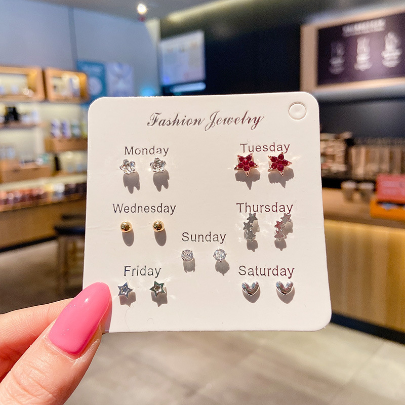 Pendientes de aleación moda coreana, estilo lujo ligero, ideales para puestos callejeros, mercado nocturno y ventas en vivo, al por mayor