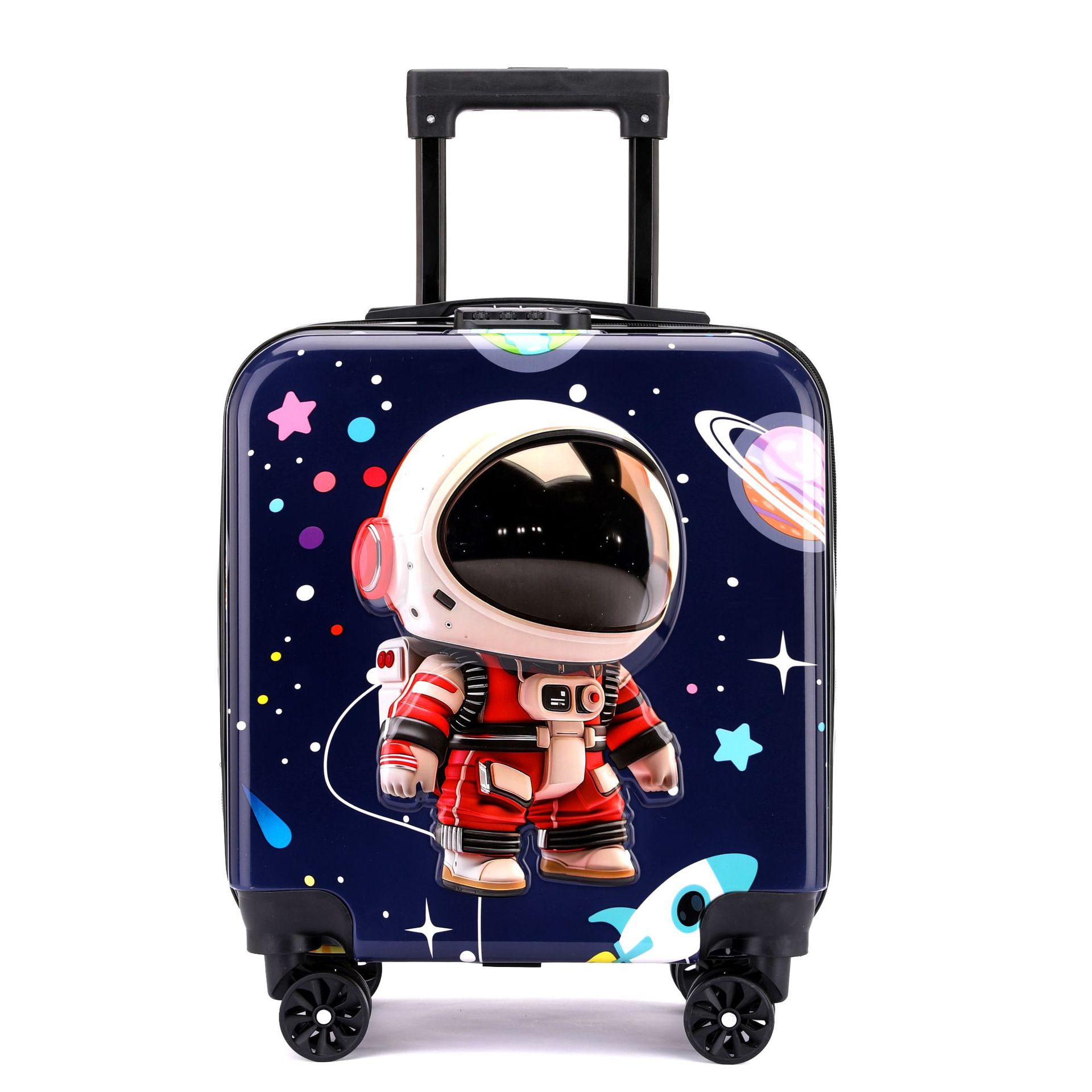 진한 파란색 우주 비행사