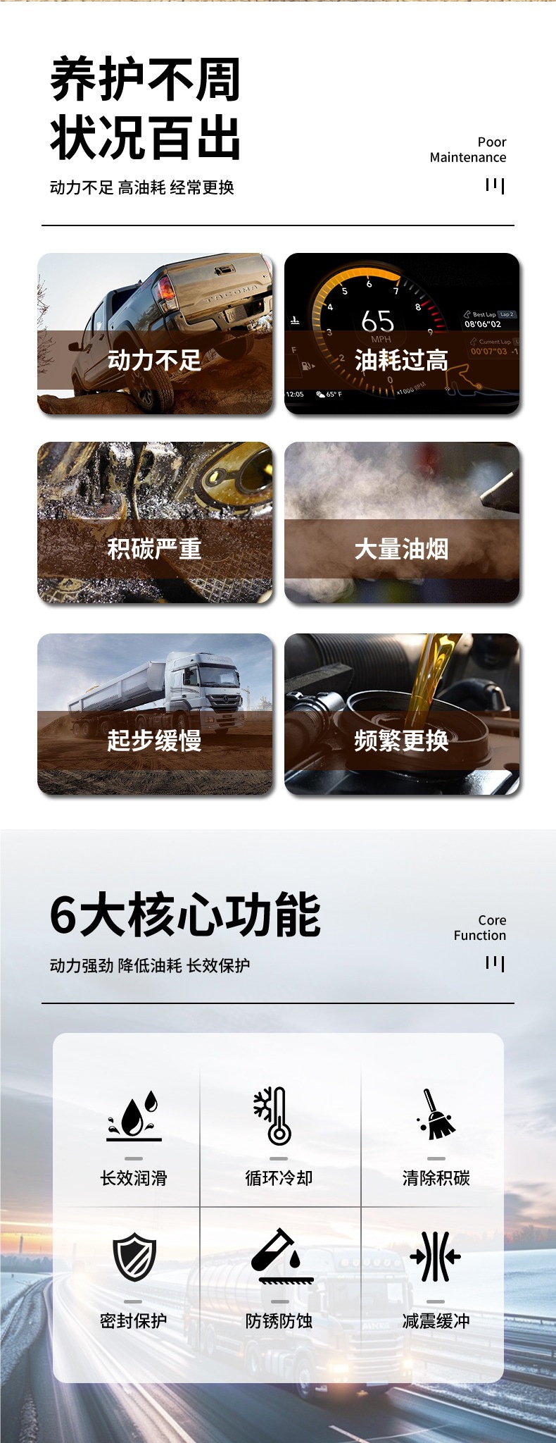 Fully synthetic diesel engine oil CF4 genuine 4-liter pack 15W40 for agricultural vehicles, 20W50 for trucks, CI engine diesel oil