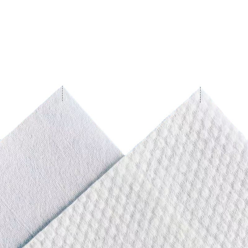 使い捨ての洗顔タオルに厚い綿の真珠の紋様の洗顔タオルを入れて乾湿します。|undefined
