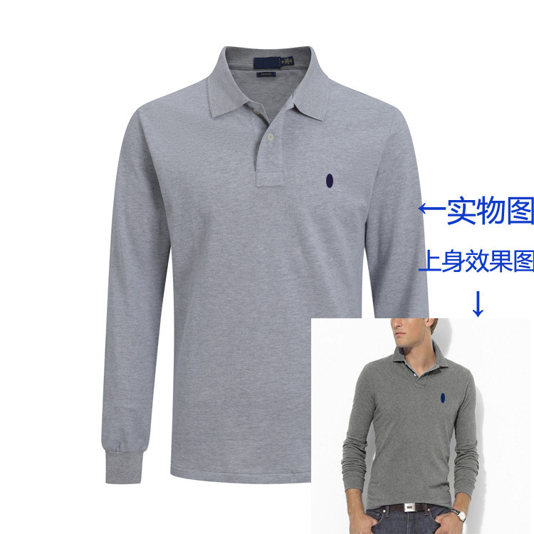 Men's autumn polo shirt with pony logo, long-sleeved embroidered cross-border polo men's clothing, cotton polo shirt top Men's autumn polo shirt with pony logo, long-sleeved embroidered cross-border polo men's clothing, cotton polo shirt top