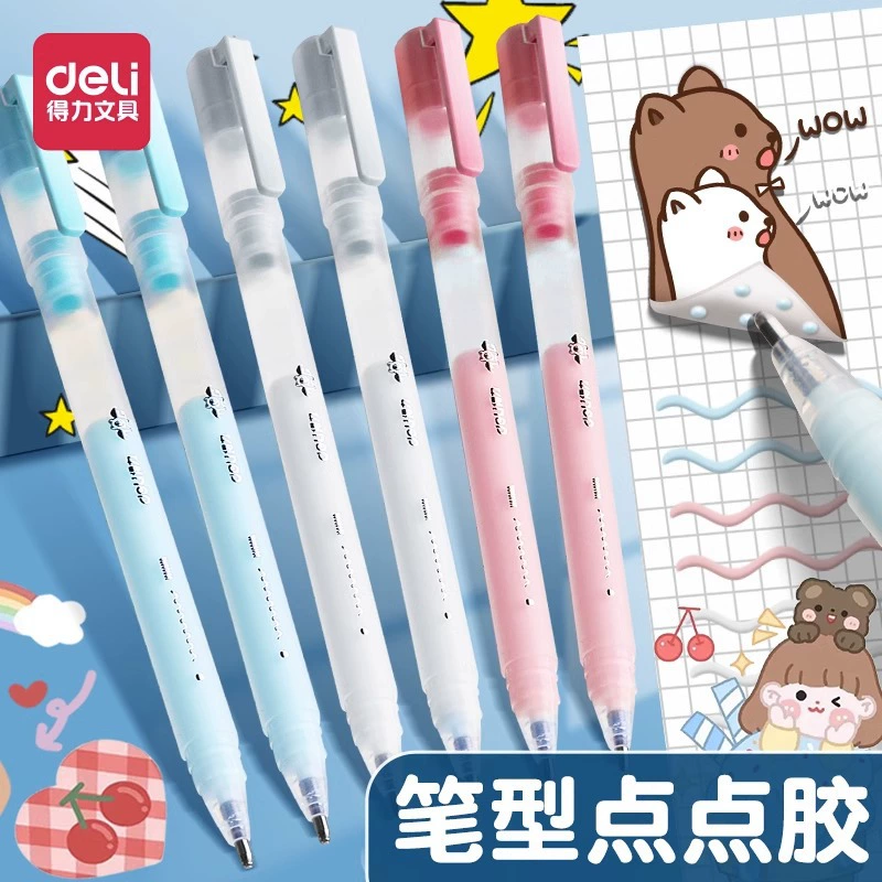 Деликатесный клей JS116 ручка типа дозирования ручка ручной счет двухсторонний клей бесшовный Прочный детский ручной клей оптом