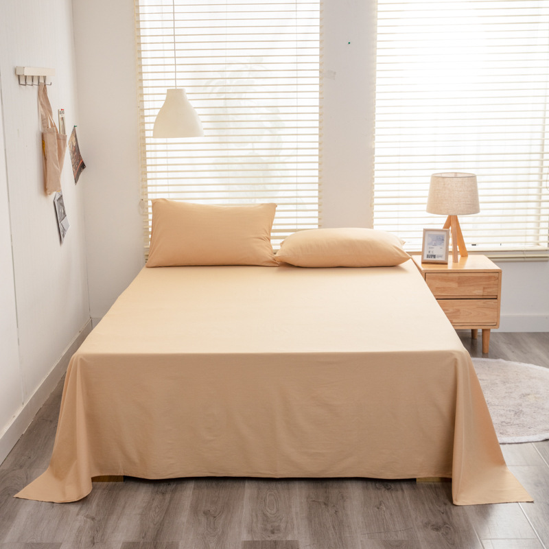 Inswind sábanas de color sólido de algodón 40 dormir desnudo cuatro estaciones algodón universal twill una sola pieza se puede personalizar lavado