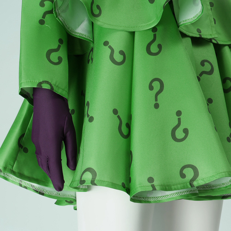 原创哥谭谜语人cos裙子 万圣节角色扮演谜语者女装短裙cosplay工|undefined