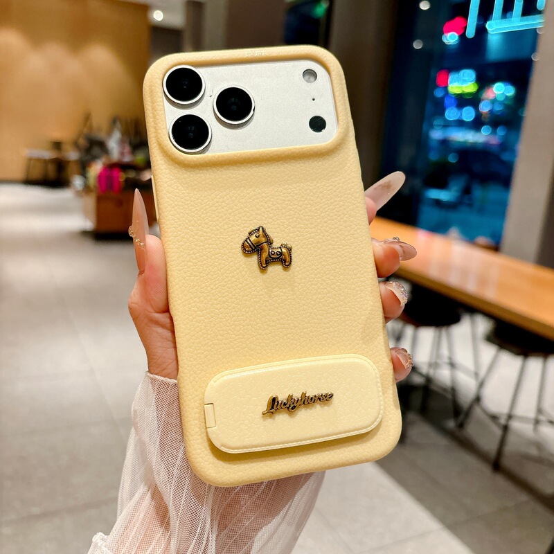 3D English Pony Mirror Stand Suitable for Apple 17Promax Gold Mini Horse Iphone16 Phone Case 3D English Pony Mirror Stand Suitable for Apple 17Promax Gold Mini Horse Iphone16 Phone Case