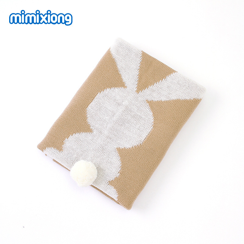 Ins venta caliente otoño e invierno dibujos animados bebé tridimensional conejo manta manta manta bebé manta