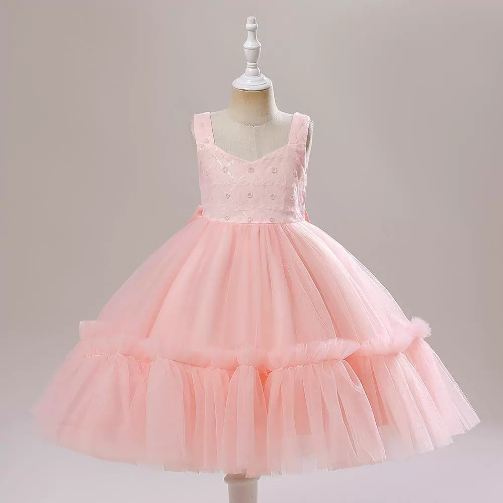 Амазонка детская одежда для девочек платье без рукавов из бисера пушистый пряжа платье принцессы маленькая девочка день рождения банкет вечернее платье