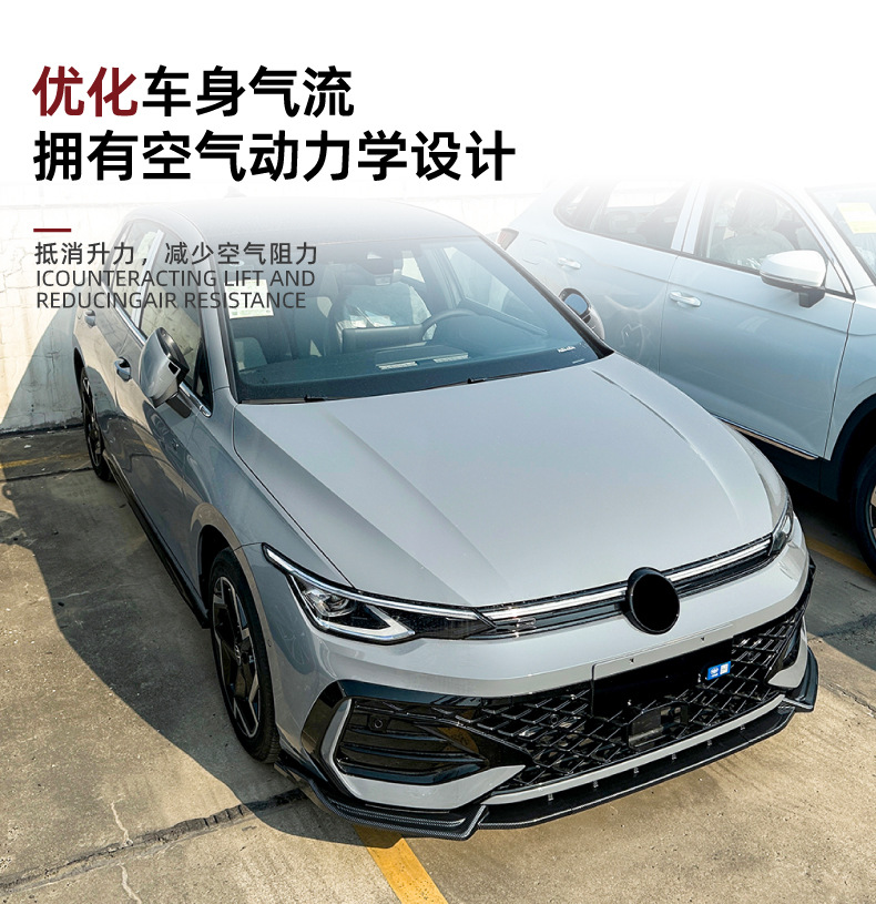 Fits Volkswagen Golf mk8.5 Rline GTI 2024+ Front Lip Spoiler
