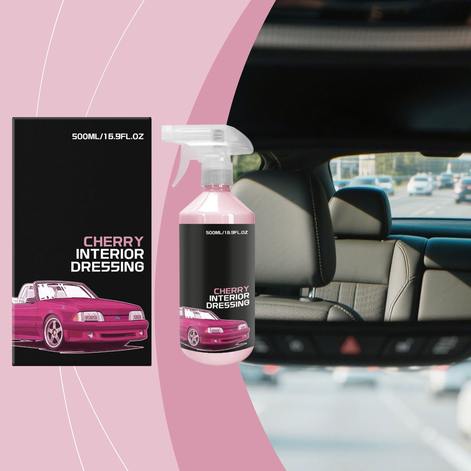 樱桃香汽车内饰护理剂车内空间座椅内饰中控台日常清洁表面护理剂