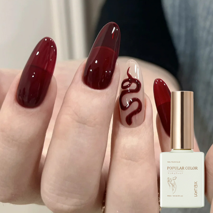 Pure Color new white nail polish glue nude transparent nail polish shop special high-grade nail polish lasting firm Factory wholesale