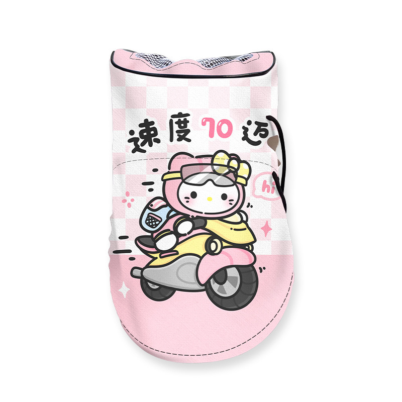 かわいい電気自動車日焼け止め手袋漫画オートバイバッテリー車夏防水通気性ハンドルカバーユニバーサル|undefined