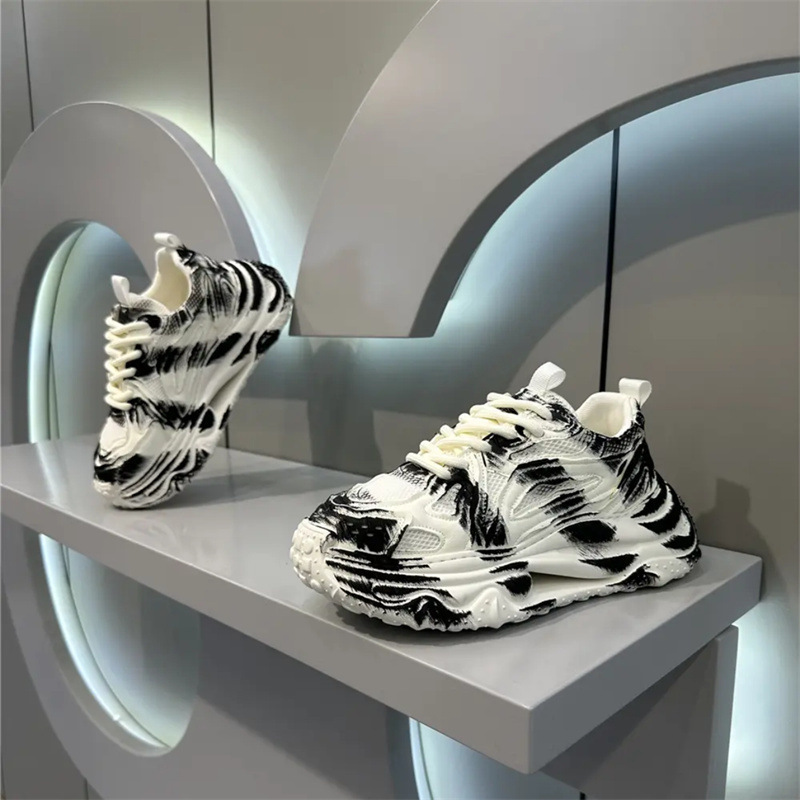 By2025 Autumn Trendy Versatile Color-Washed Thick-Soled Men's Fashion Shoes Lightweight Vintage Dad Shoes