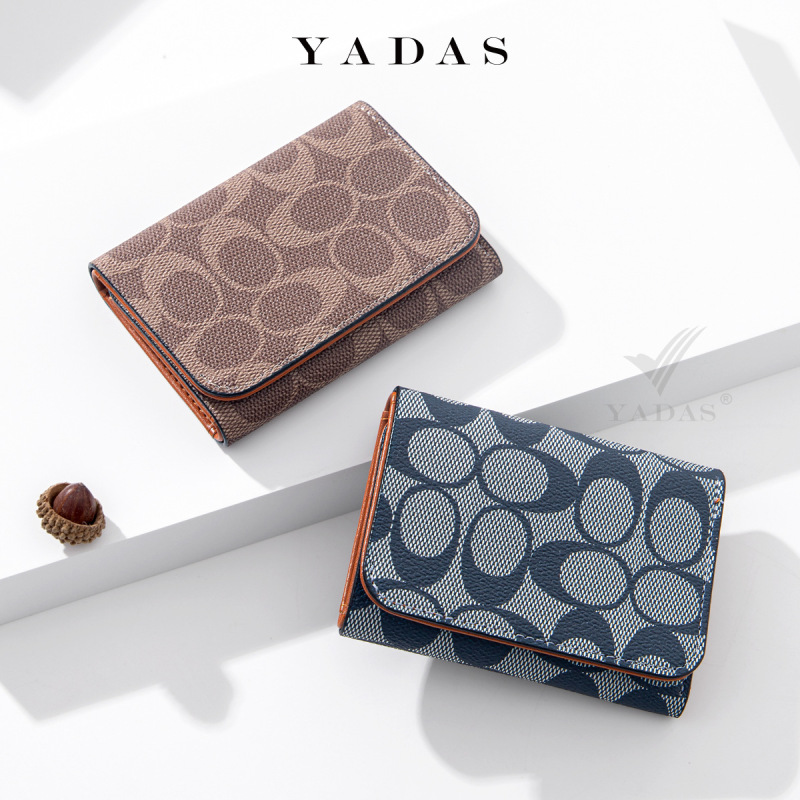 YADAS new ladies wallet oval print old pattern three fold small children's short clip purse wholesale wallet YADAS new ladies wallet oval print old pattern three fold small children's short clip purse wholesale wallet