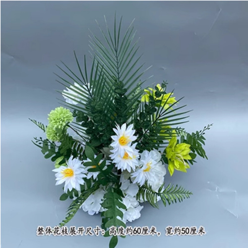 婚庆地排花仿真花婚礼布置成品道具新款订婚装饰迎宾路引摆件花排|undefined