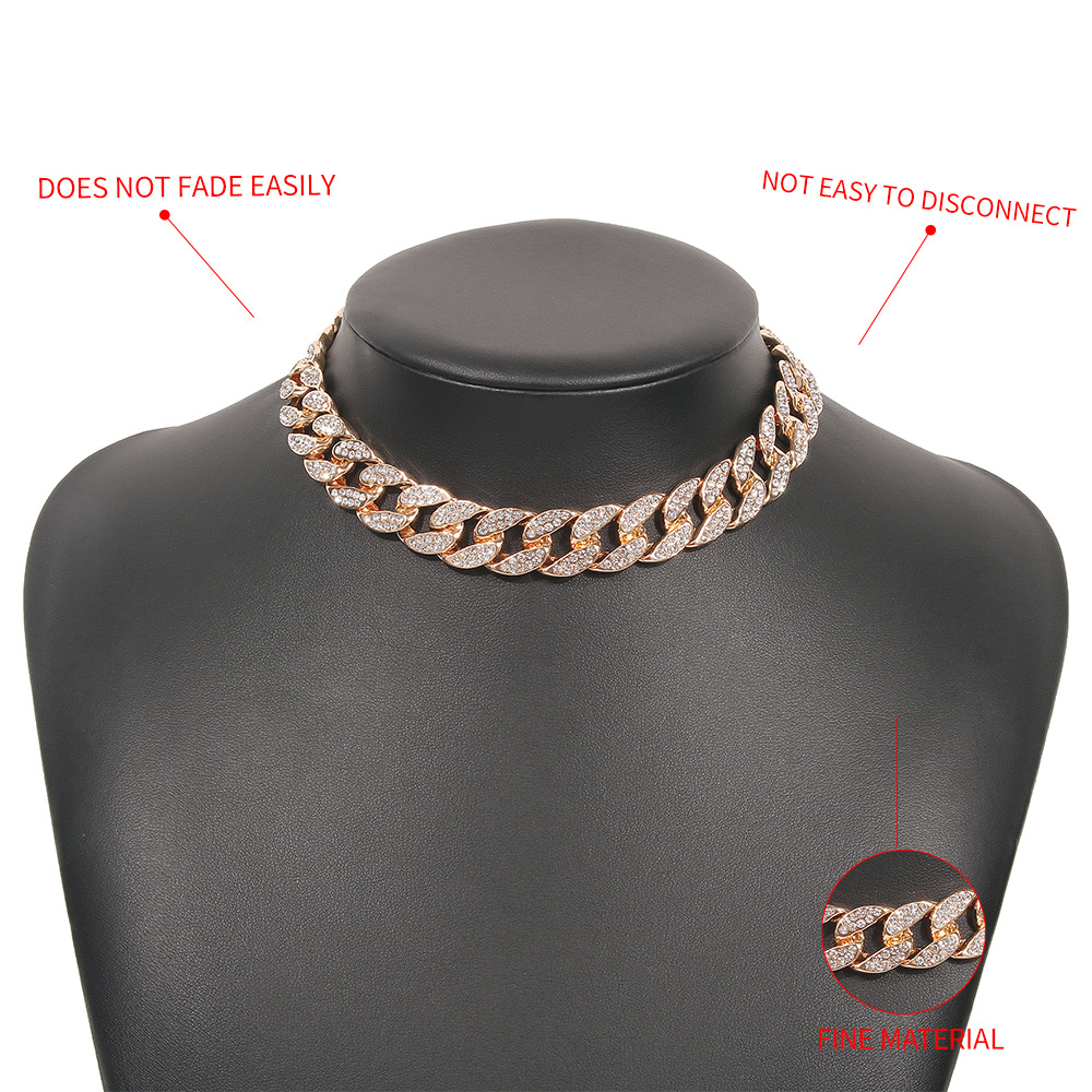 N8880 European and American Internet Hot Exaggerated Necklace Female Temperament and Fully-Jewelled 