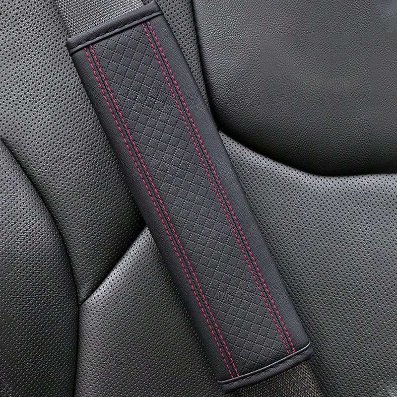 Car Seat Belt Shoulder Protector Artificial Leather Seat Belt Sheath Summer High-End Shoulder Cover Seat Belt Protective Cover