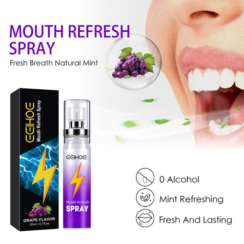 EELHOE Fresh Oral Spray Cleans Bad Breath Oral Odor Fresh Breath Deodorizing Portable Spray