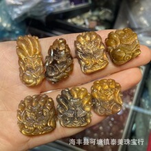 天然太阳石九尾狐狸吊坠猫眼效应吊坠配饰骨干太阳石吊坠九尾狐狸