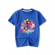 2025夏季新款男女童装针织卡通图案短袖T恤 一件代发 打底衫x104