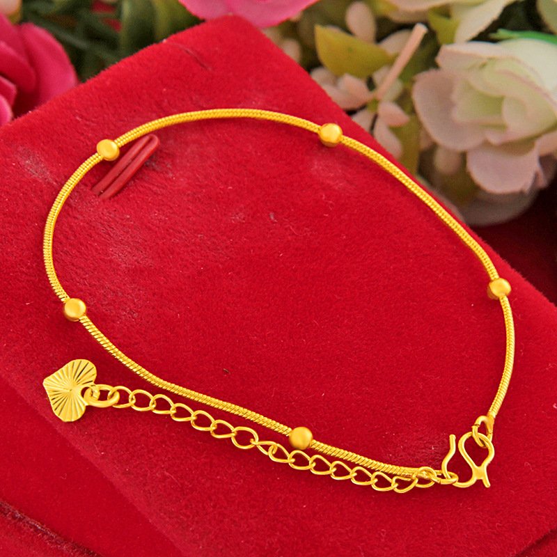 Eine Vielzahl von vergoldeten, hochdünnen Armbändern, schlichtes, kleines, frisches, rotes Schlangenkettenarmband für Damen, Messing, vergoldeter Schmuck_voghion.com