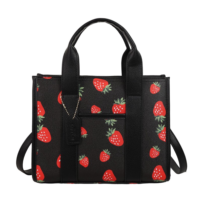 爆款大容量托特包蔻家经典印花单肩斜跨包创意樱桃手提包女bags|undefined