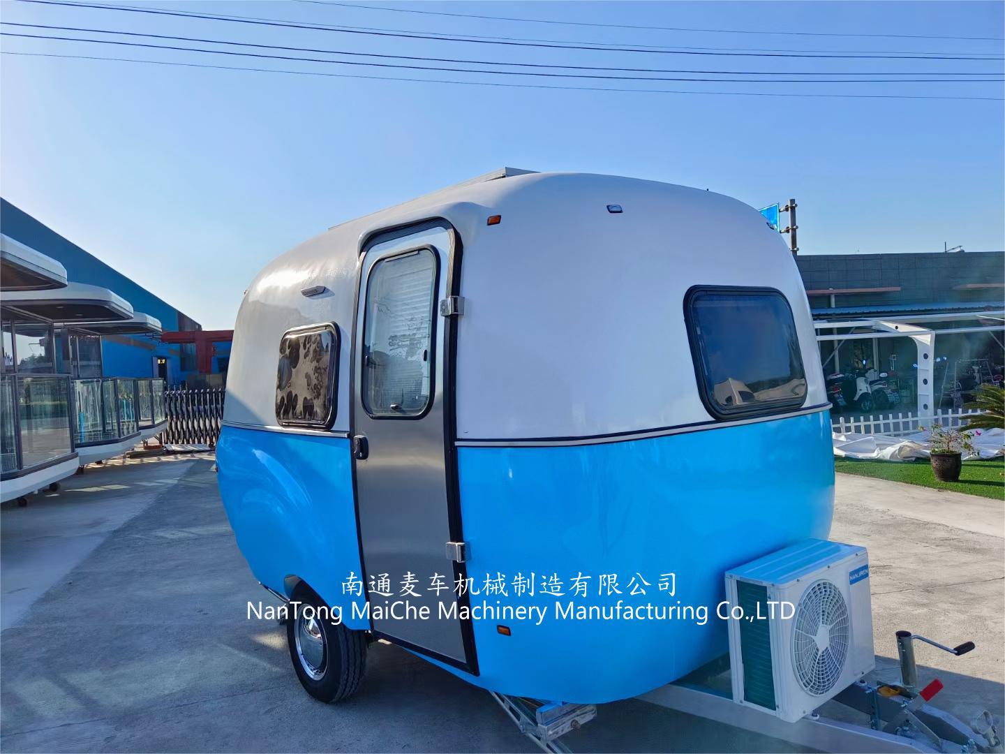 出口牵引多功能小吃车外贸可爱房车婚礼拍摄车 野外露营房车