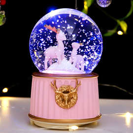 天空之城飘雪水晶球音乐盒八音盒梦幻星空儿童节生日礼物女生浪漫