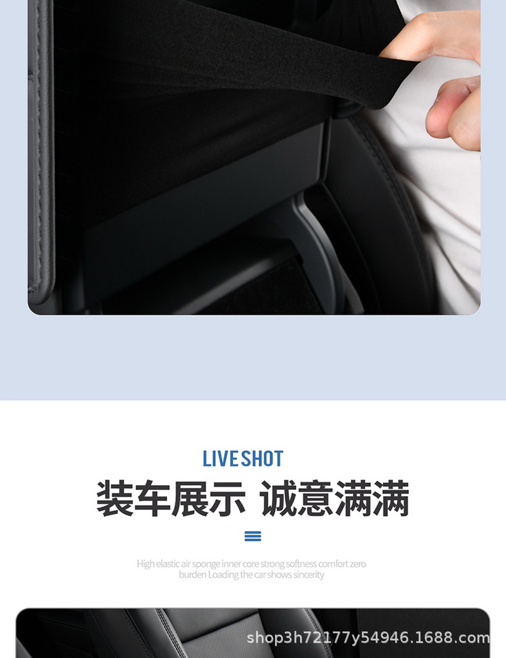Manufacturer's in-stock skin-feel leather car armrest box heightening pad with memory foam filling, interior accessories, dropshipping and wholesale