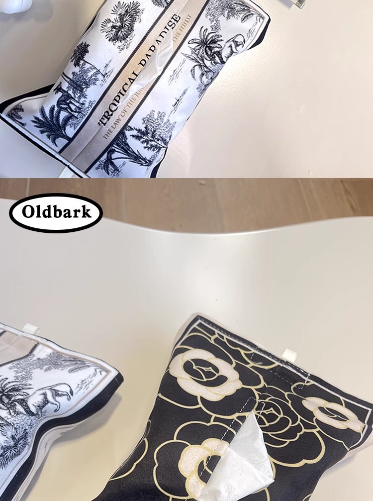 High-End Car Tissue Box Original Love Jungle Fabric Tissue Bag Box Car Hanging Good Supplies Tissue Cover