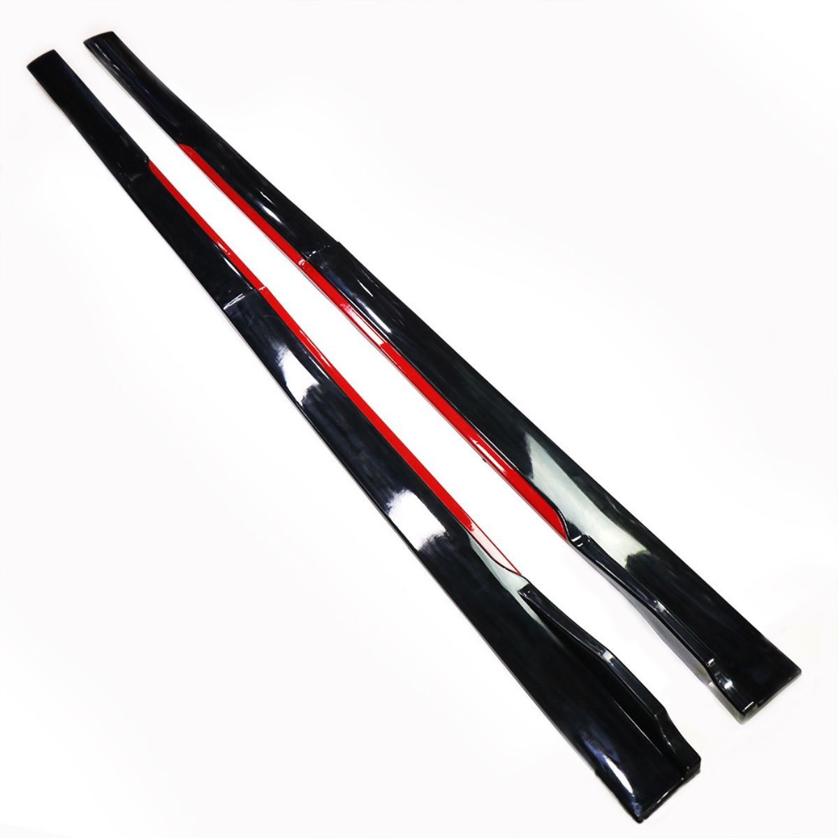 Faldones Laterales Universales para Auto 2 m / 2,2 m de Fibra de Carbono, Diseño Dividido Decorativo para Modificación de Autos