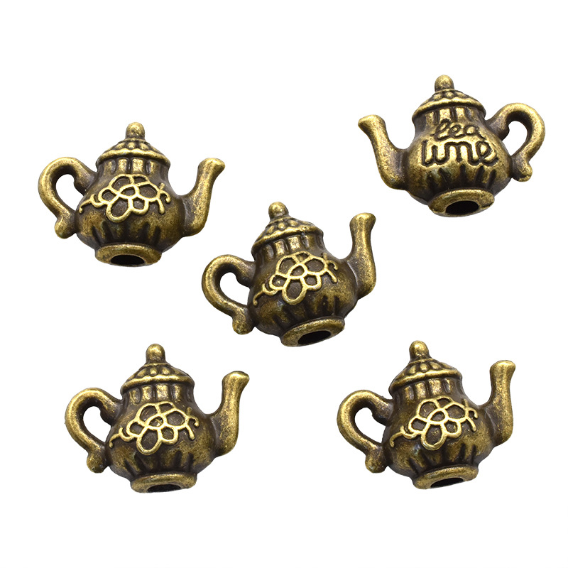 DIY accesorios de la joyería aleación vendimia hervidor taza café colgante Amazon Venta caliente