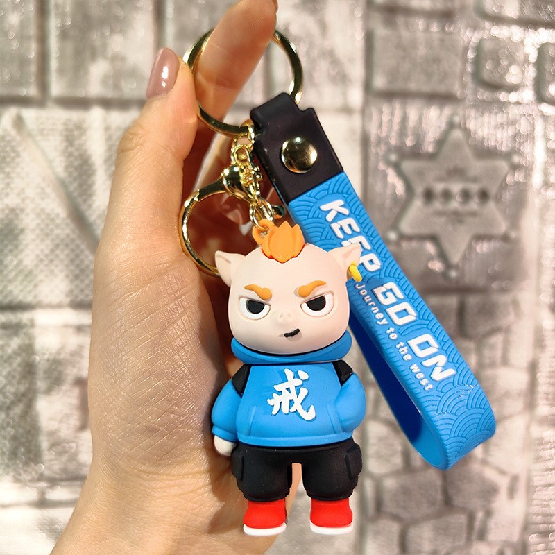 Dibujos animados pvc serie de anime llavero juego de marea muñeca llavero de coche bolsa colgante máquina de garra regalo al por mayor