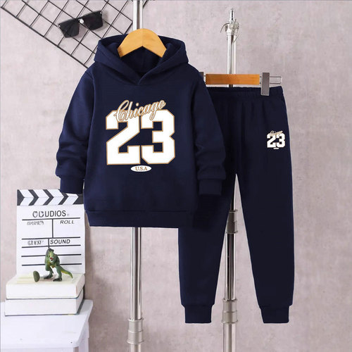 TEMU special sale hit suit for boys and girls hooded feet long pants sweater suit for children