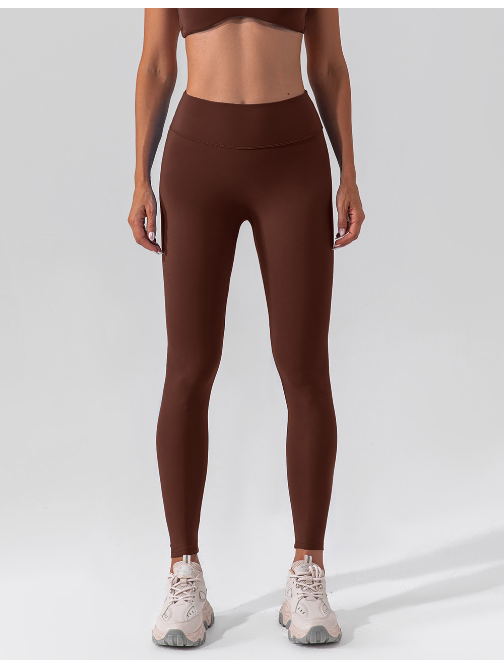 Europa y América Pantalones de yoga de cintura alta transfronterizos Pantalones de entrenamiento sin líneas avergonzadas Ropa de yoga deportiva
