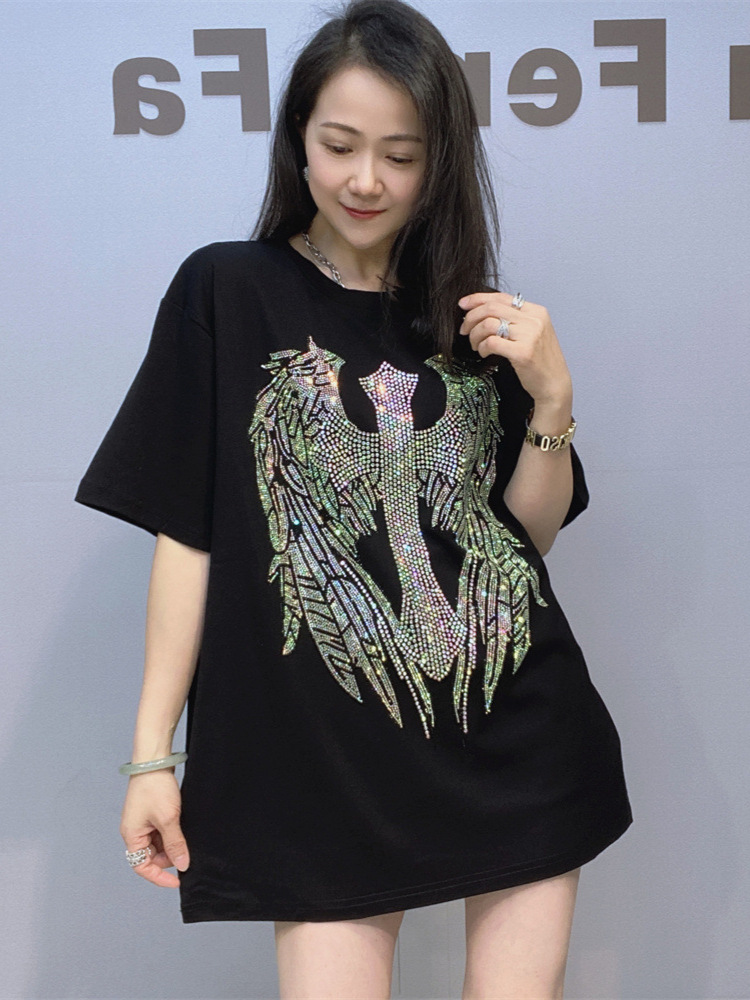 Camiseta de media manga del mismo estilo para hombres y mujeres de talla extra grande