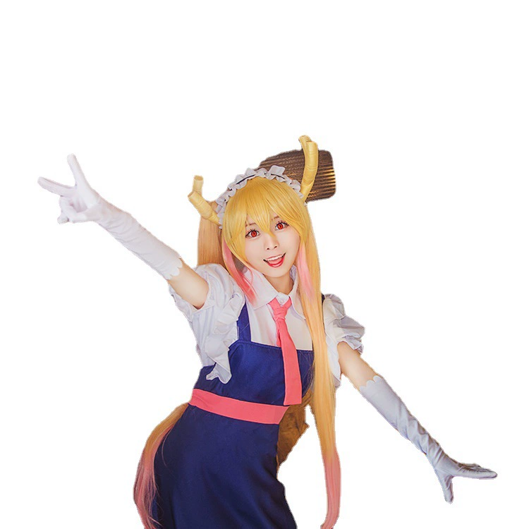 Cosplay costume (Kobayashi's Dragon Maid) Thor — women's full maid outfit, cute Japanese anime set