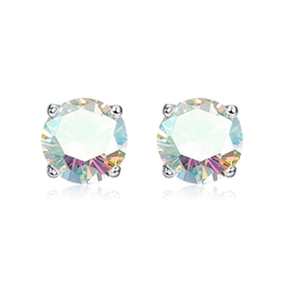 クロスボーダー F136 チタン合金ジュエリーヘッド 5A ジルコン外歯ネジリップネイルイヤリングへそネジ鼻ネジピアスアクセサリー