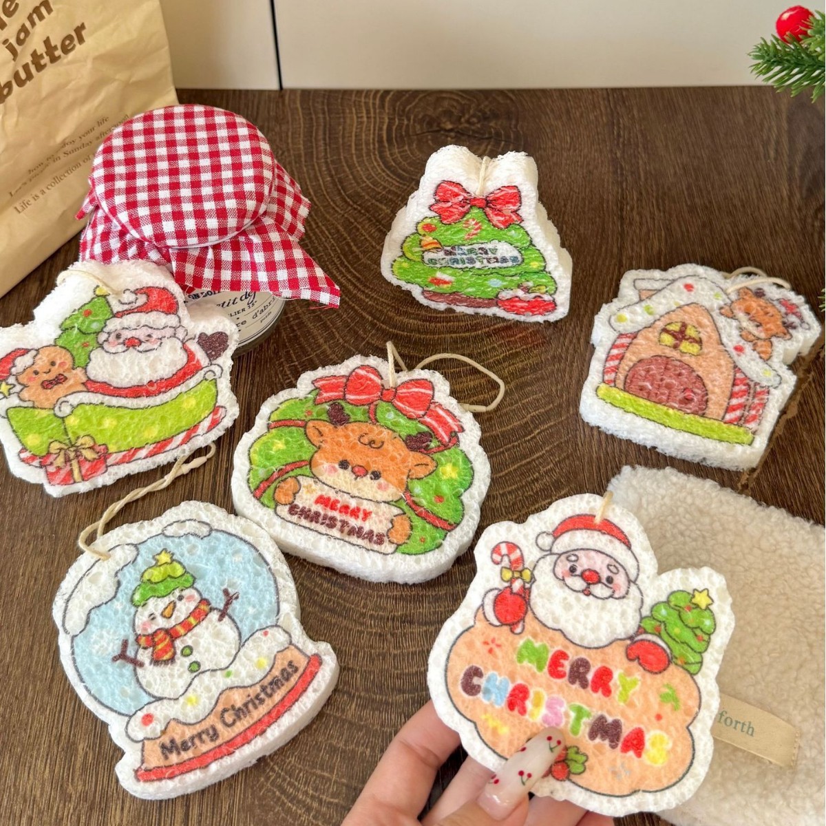 圣诞节爆款洗碗海绵擦跨境亚马逊2025新品万圣节出口TEMU厂家直销