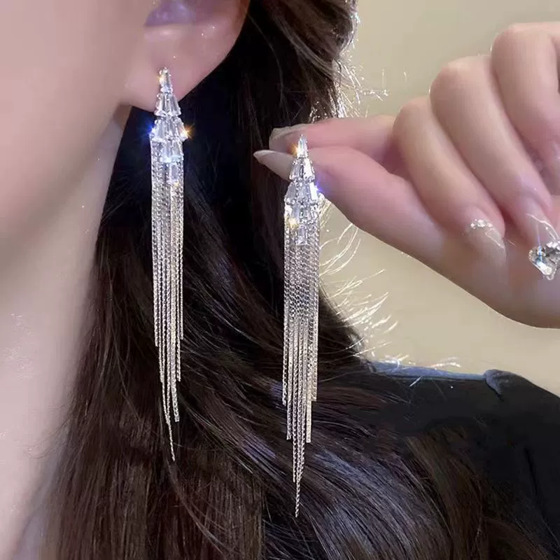 Earrings 925 silver, Korean simple elegant design, long dangling & stud options, lightweight