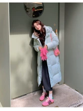 Down jacket, warm jeans for elementary school students, maxi length, plus size