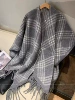 Gray striped cape