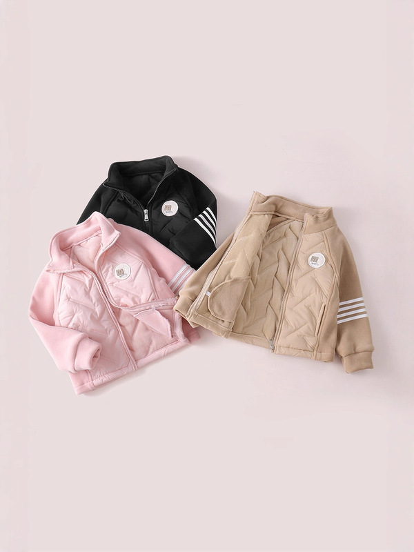 儿童黑色棒球服秋冬装2025新款男童夹棉加厚外套冬季百搭校服神器|undefined