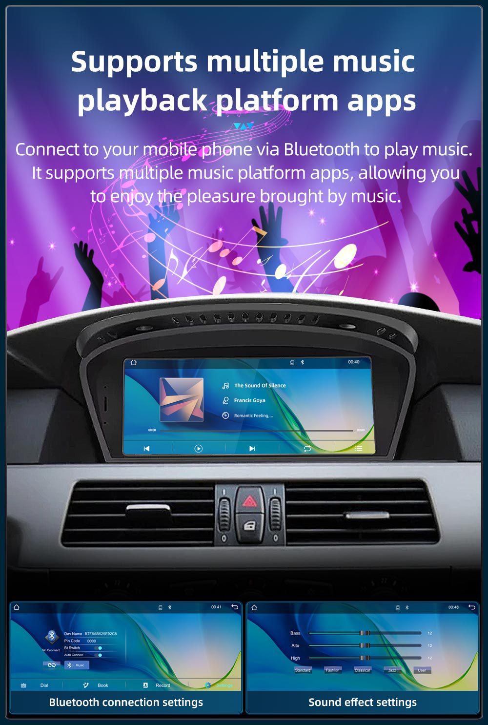 8.8inch Suitable for Bmw 5 Series E60 E61 E63 E64 Central Control Large Screen In-Car Gps Navigation All-In-One Device